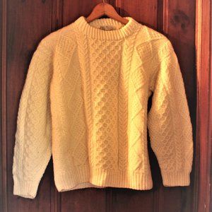 Vintage Hand Knit Wool Sweater from Ireland